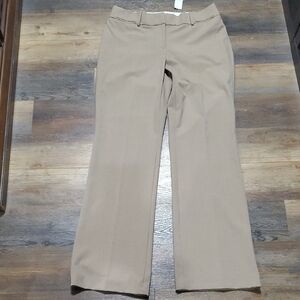LOFT Marisa Tan Wide Leg Pants with Elegant Design